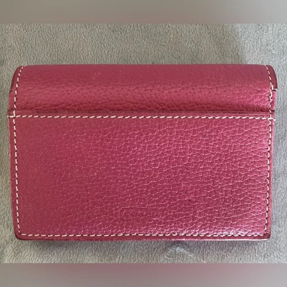 Coach Fuchsia Textured Wallet - Picture 2 of 5